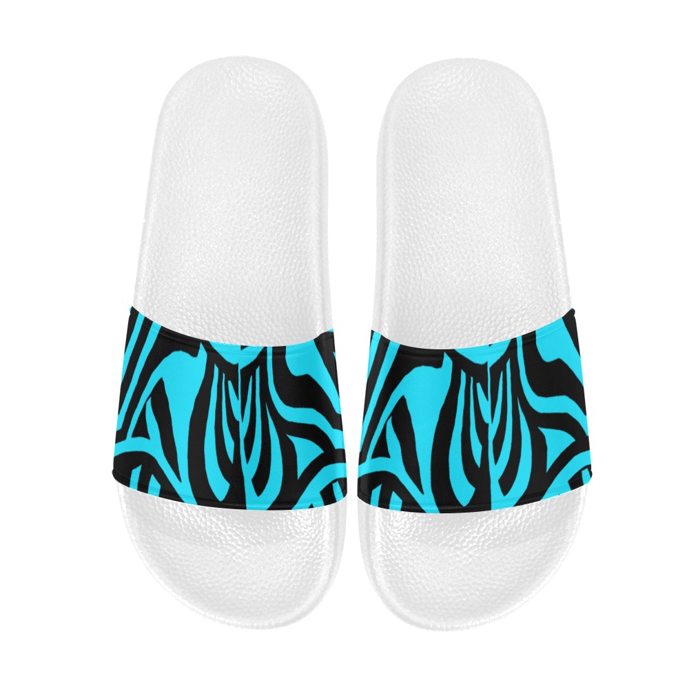 aaa black lbw Women's Slide Sandals (Model 057)