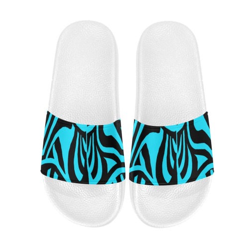 aaa black lbw Women's Slide Sandals (Model 057)