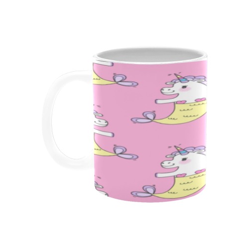 Cute Mermaid Unicorn Mug White Mug(11OZ)