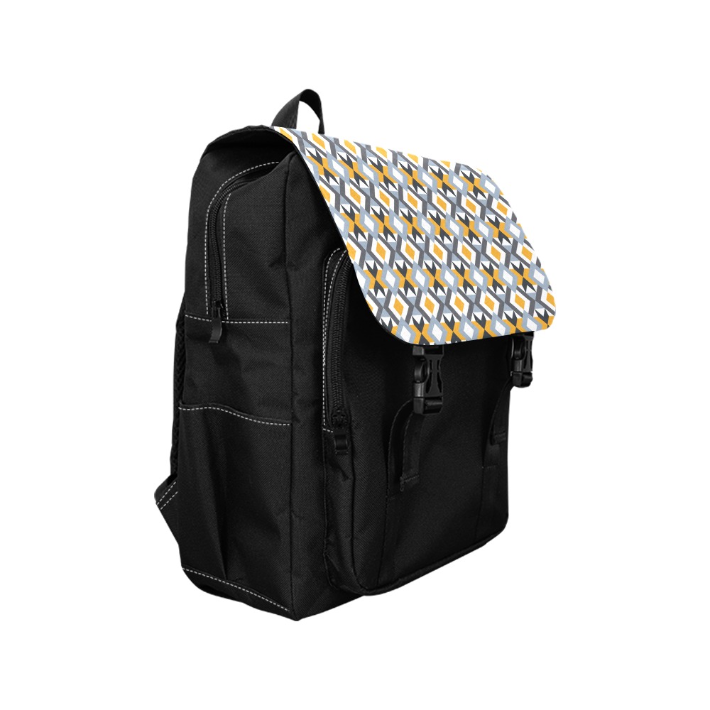 Retro Angles Abstract Geometric Pattern Casual Shoulders Backpack (Model 1623)