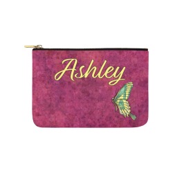 green butterfly Carry-All Pouch 9.5''x6''