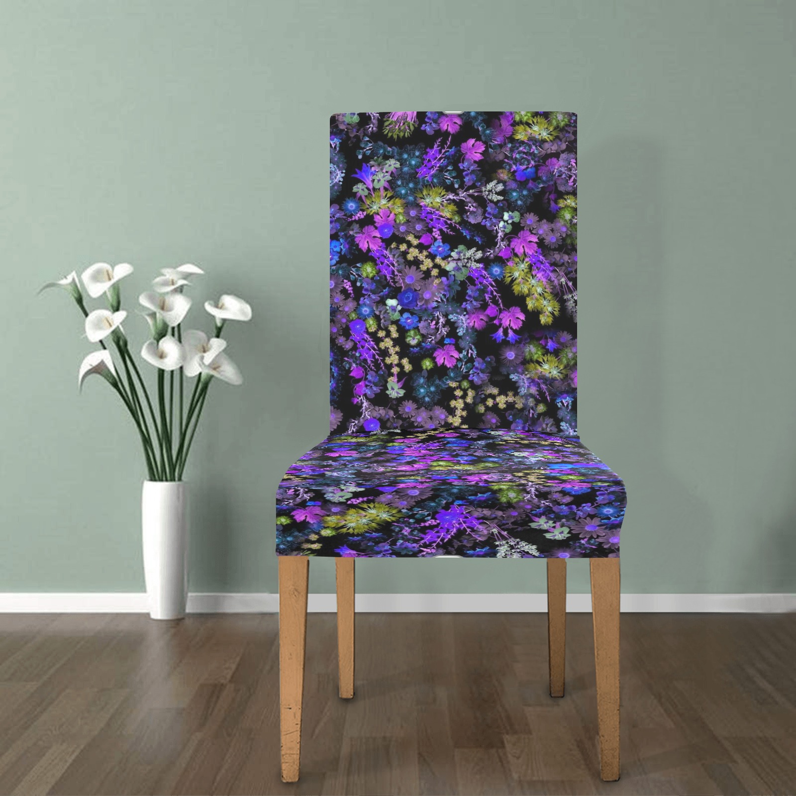 floral design 5 Removable Dining Chair Cover