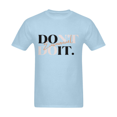 EMMANUEL DON'T DO IT! SUNNY MEN'S T-SHIRT LIGHT BLUE Sunny Men's T- shirt (Model T06)