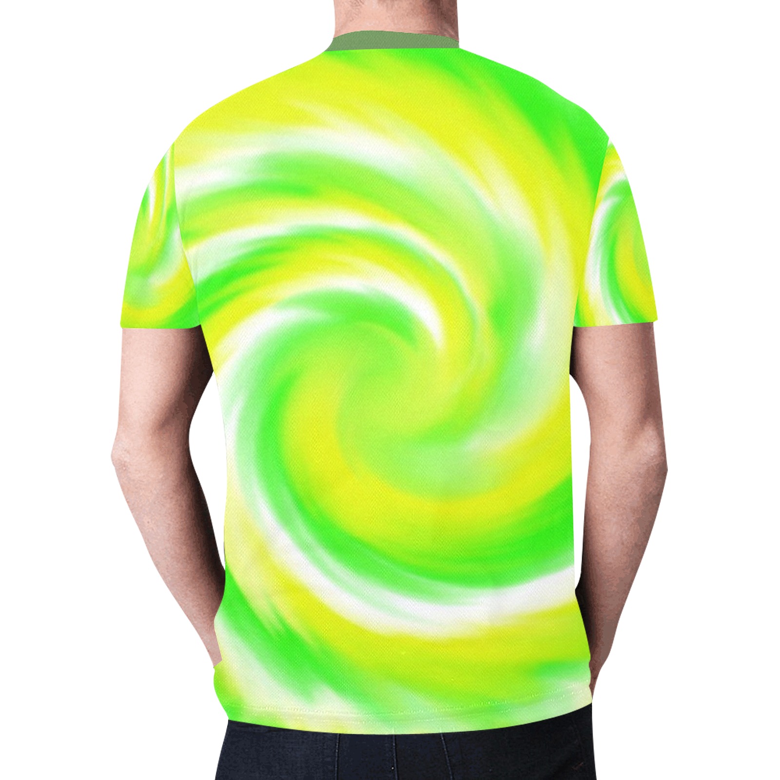 camiseta hombre verde explosion New All Over Print T-shirt for Men (Model T45)