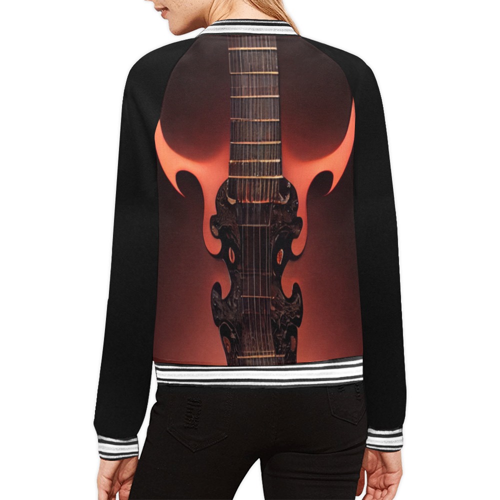 Rock guitar #2 All Over Print Bomber Jacket for Women (Model H21)