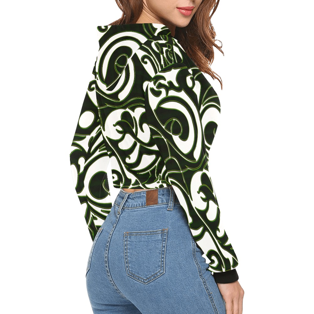 Celtic 4 All Over Print Crop Hoodie for Women (Model H22)