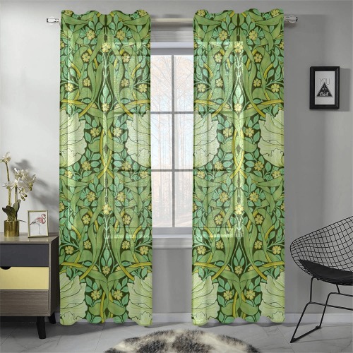 William Morris - Pimpernel Gauze Curtain 28"x84" (Two-Piece)