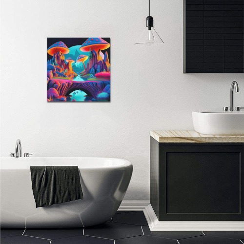 psychedelic landscape 13 Upgraded Canvas Print 16"x16"