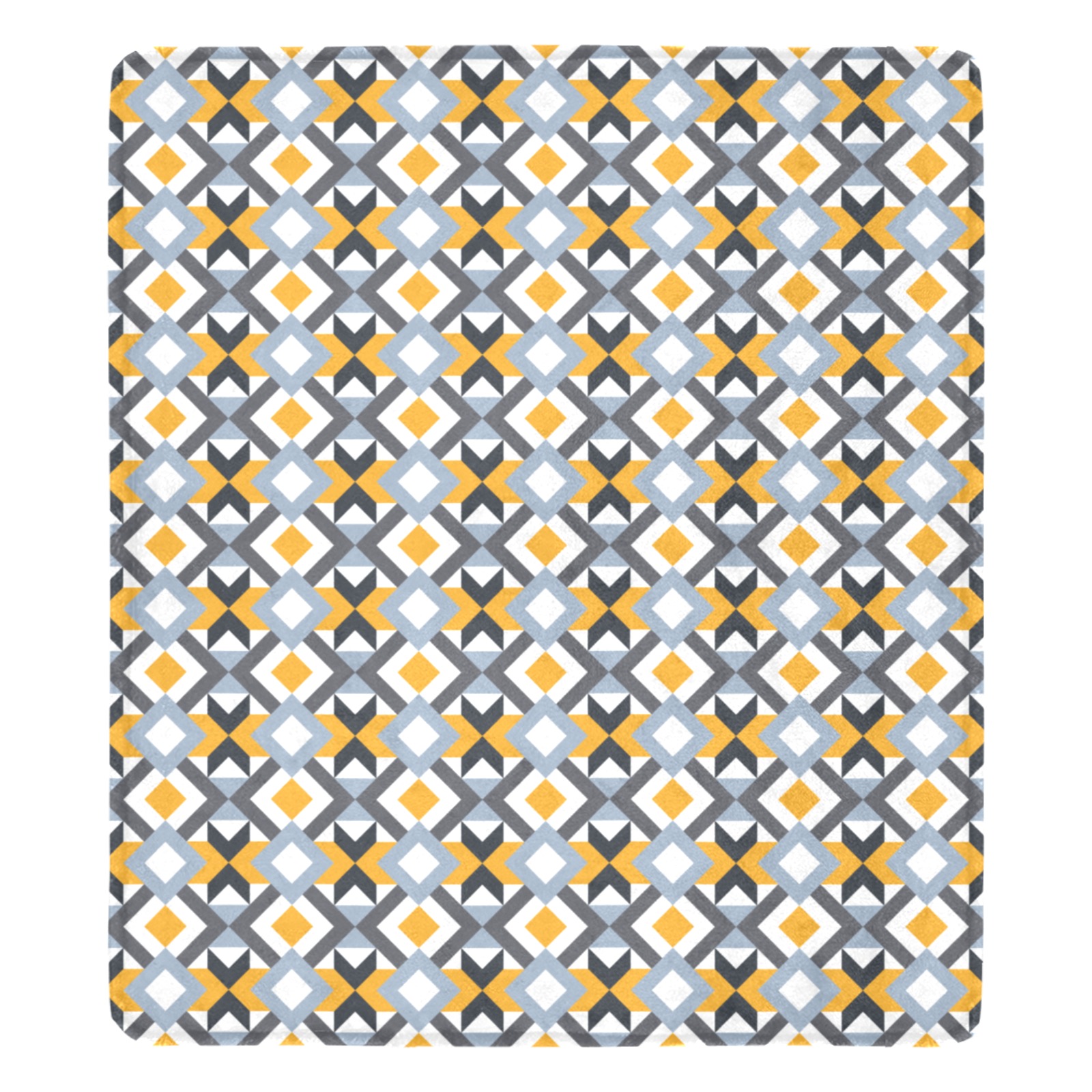 Retro Angles Abstract Geometric Pattern Ultra-Soft Micro Fleece Blanket 70''x80''