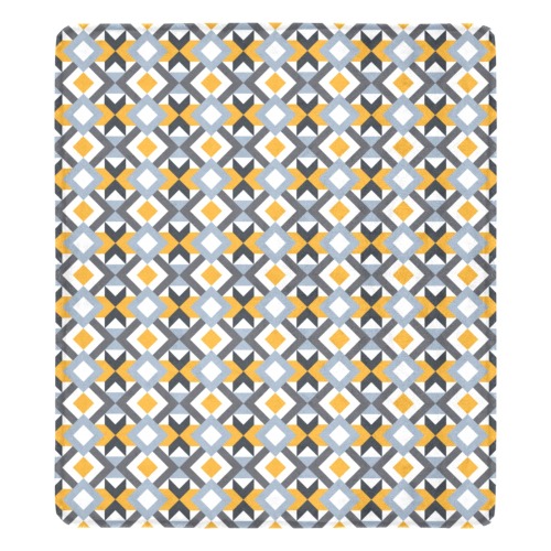 Retro Angles Abstract Geometric Pattern Ultra-Soft Micro Fleece Blanket 70''x80''