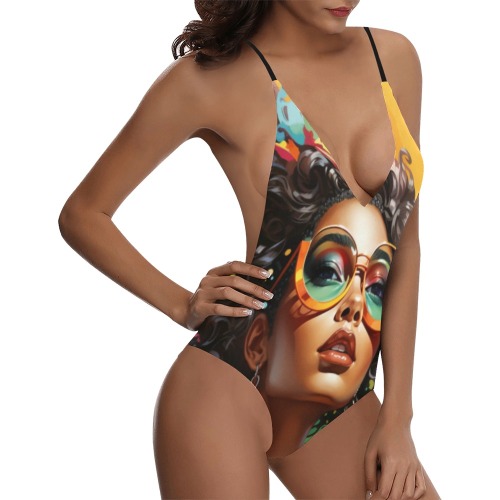 Chillin' Sexy Lacing Backless One-Piece Swimsuit (Model S10)