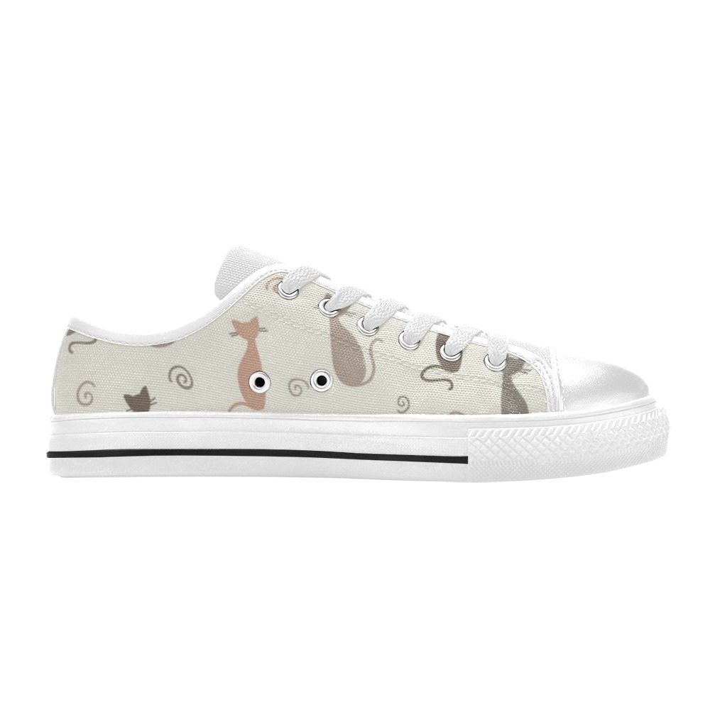 Little Cats Low Top Canvas Shoes for Kid (Model 018)