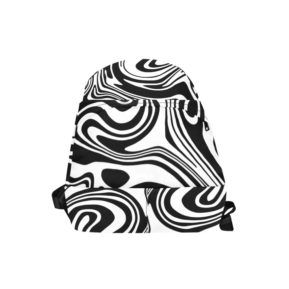 Black and White Marble Unisex Classic Backpack (Model 1673)