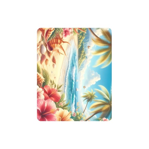 Tropical Beach Paradise Ocean Waves Rectangle Mousepad