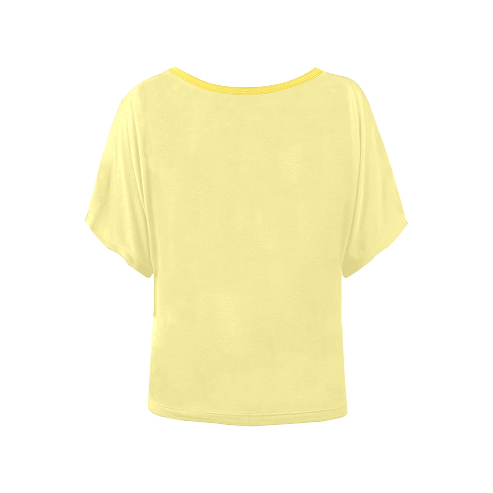Yellow on Dark yellow coloring Women's Batwing-Sleeved Blouse T shirt (Model T44)