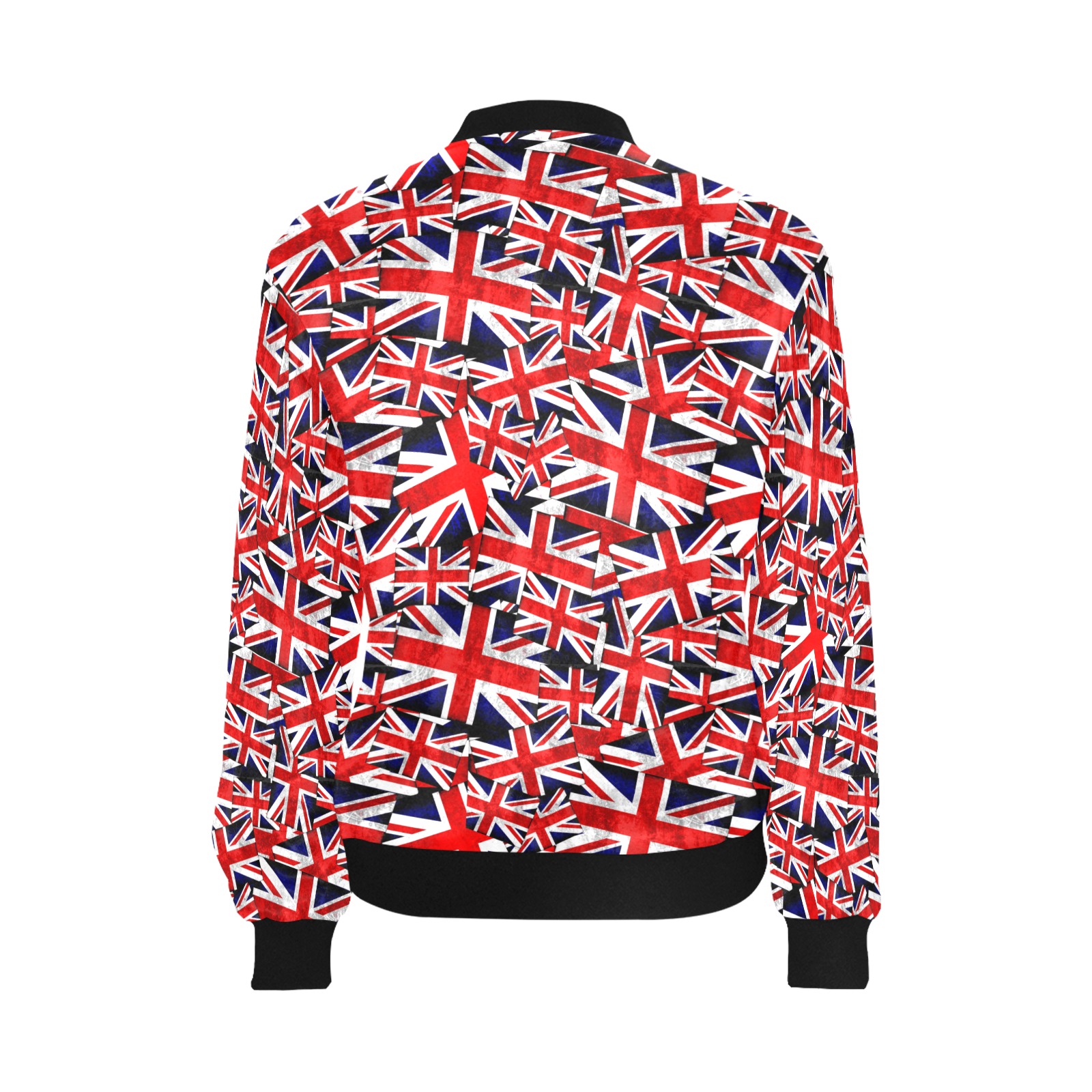 Union Jack British UK Flag All Over Print Bomber Jacket for Women (Model H36)