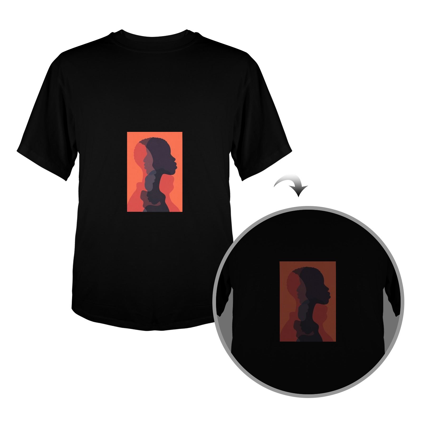 $ Men's Glow in the Dark T-shirt (Front Printing)