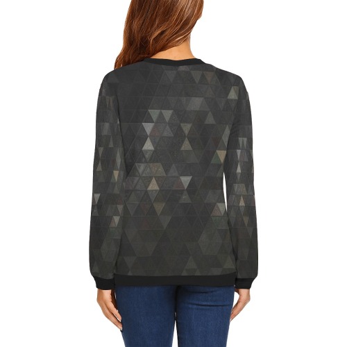 mosaic triangle 26 All Over Print Crewneck Sweatshirt for Women (Model H18)