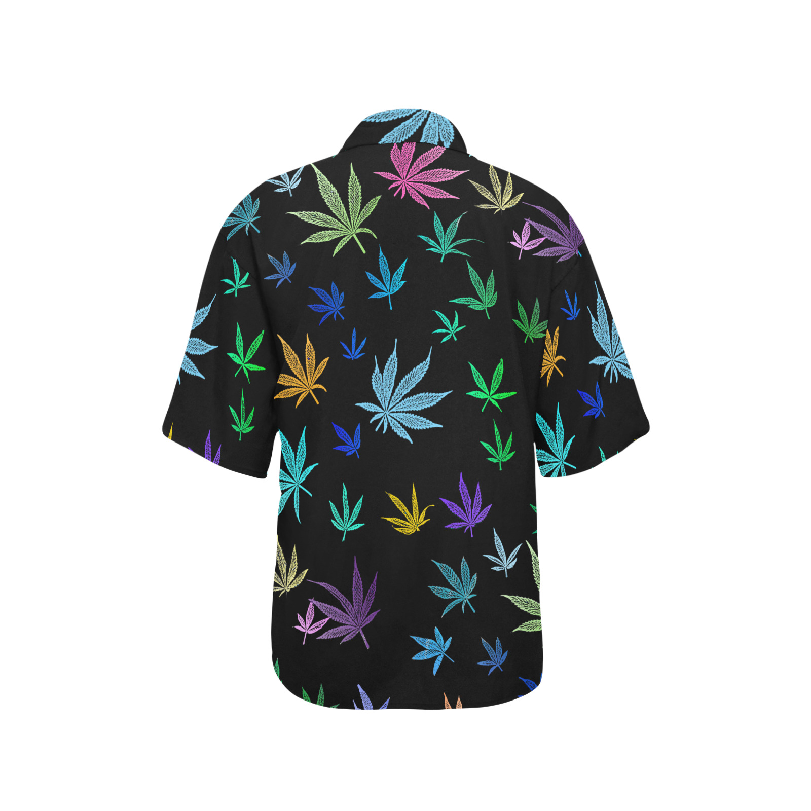 pot leaves rainbow All Over Print Hawaiian Shirt for Women (Model T58)