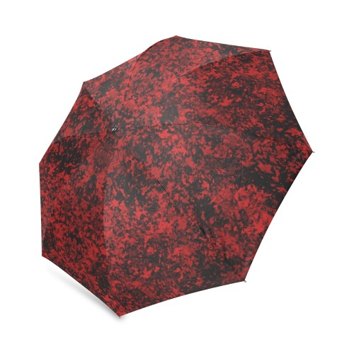 Ô Red and Black Texture Foldable Umbrella (Model U01)