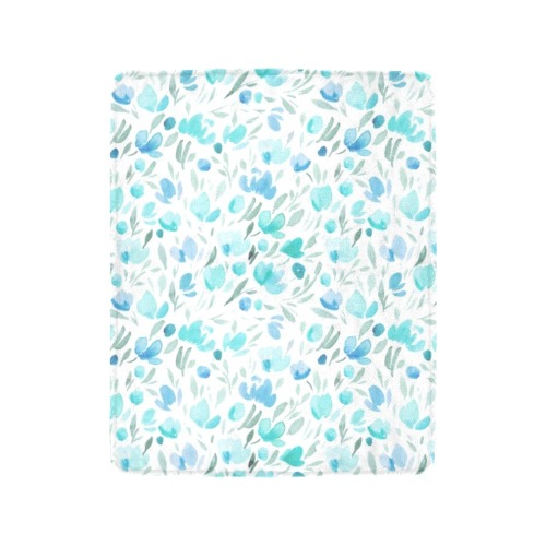 Turquoise Leaves Blanket Ultra-Soft Micro Fleece Blanket 40"x50"