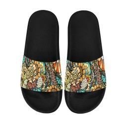 Flower Doodle Hoofers Women's Slide Sandals (Model 057)