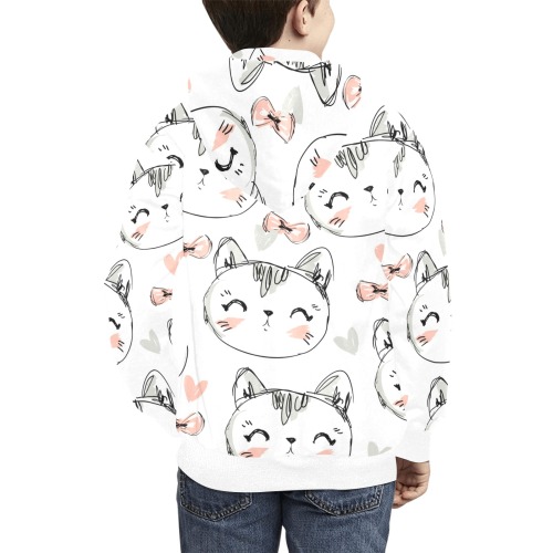 Cadley Cat kids' hoodie Kids' All Over Print Hoodie (Model H38)