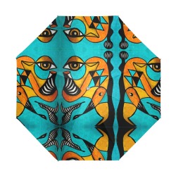 Turquoise Birds Eye Sun Umbrella Anti-UV Foldable Umbrella (U08)