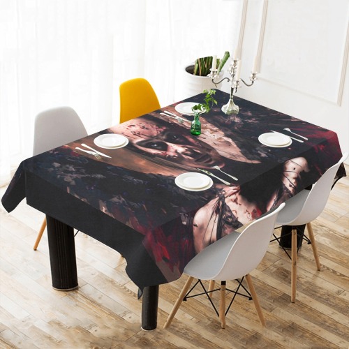 Angel of death Cotton Linen Tablecloth 60"x 104"