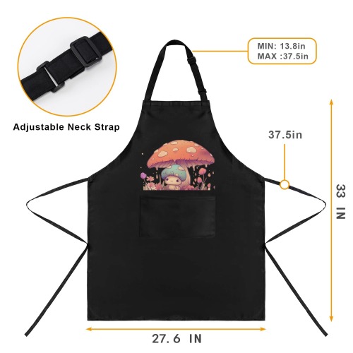 short mushroom shirt Waterproof Apron for Women (Vinyl Heat Transfer)
