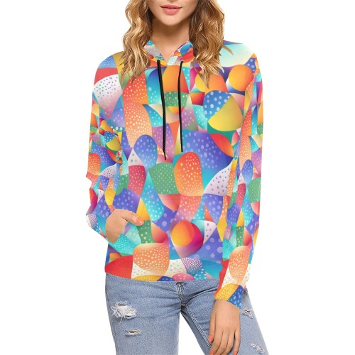 Sunset Ocean Waves All Over Print Hoodie for Women (USA Size) (Model H13)
