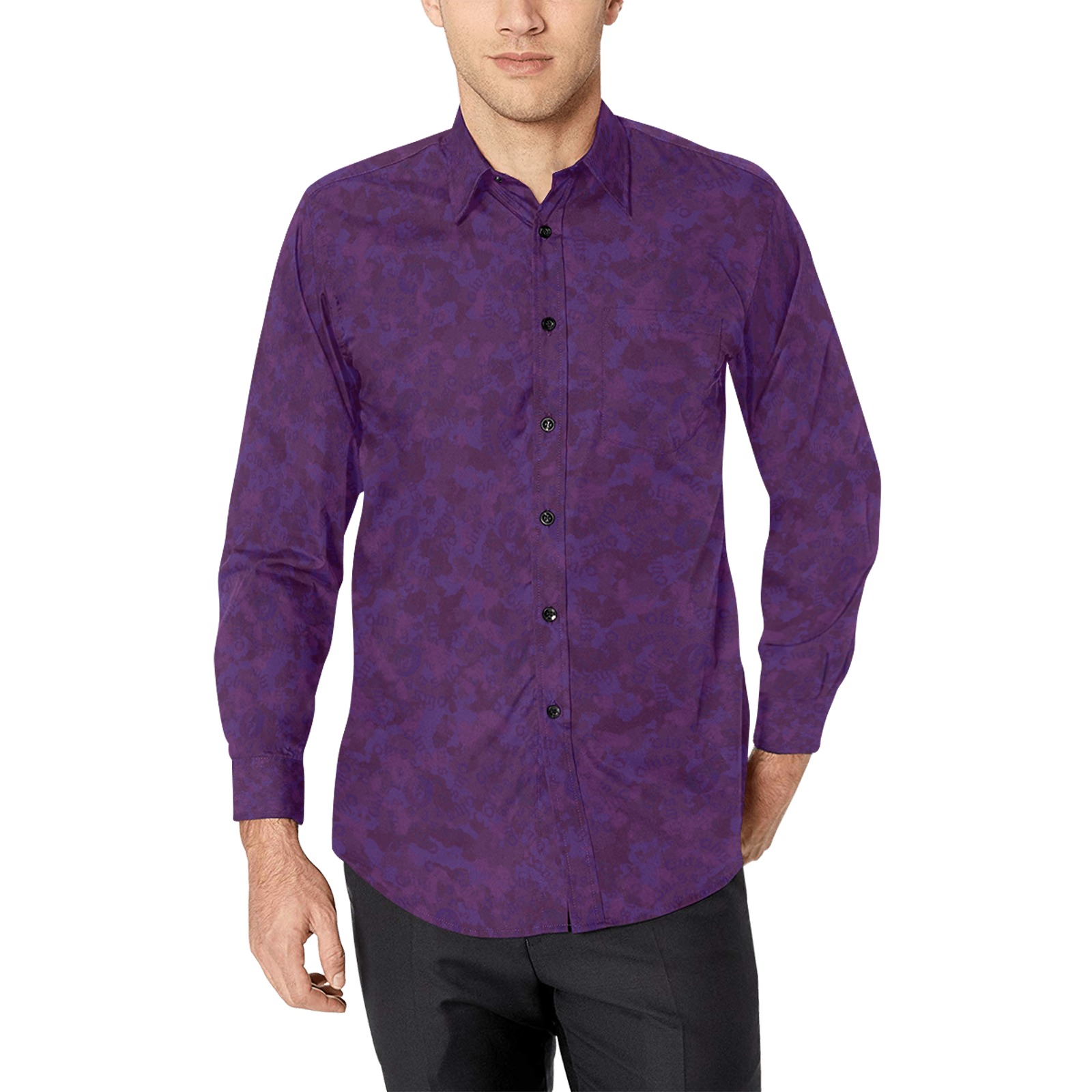 Untitled-2 Men's All Over Print Casual Dress Shirt (Model T61)