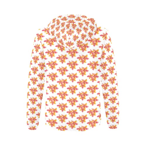 floral All Over Print Full Zip Hoodie for Women (Model H14)