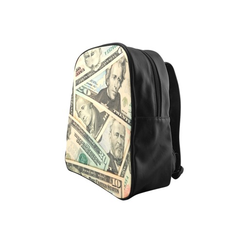 US PAPER CURRENCY School Backpack (Model 1601)(Small)