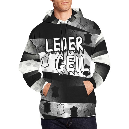 Leder Geil by Nico Bielow All Over Print Hoodie for Men (USA Size) (Model H13)