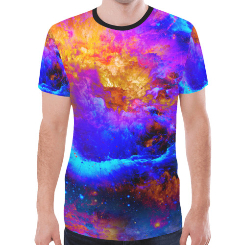 Colorful Space Galaxy New All Over Print T-shirt for Men (Model T45)