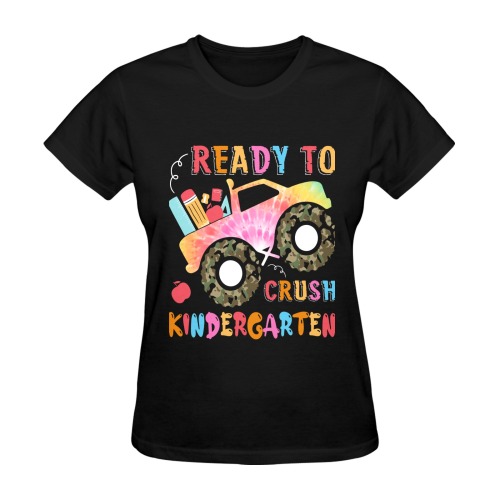 Ready to Crush Kindergarten First Day of School Sunny Women's T-shirt (Model T05)