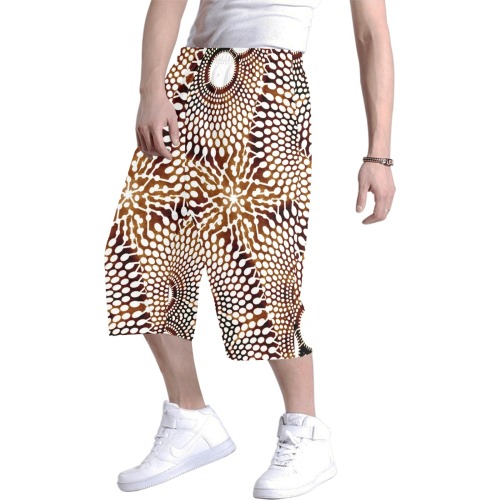 AFRICAN PRINT PATTERN 4 Men's All Over Print Baggy Shorts (Model L37)