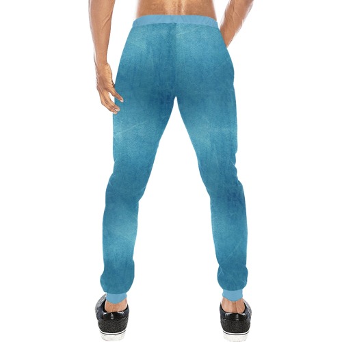 Leather Blue Light by Artdream Men's All Over Print Sweatpants (Model L11)