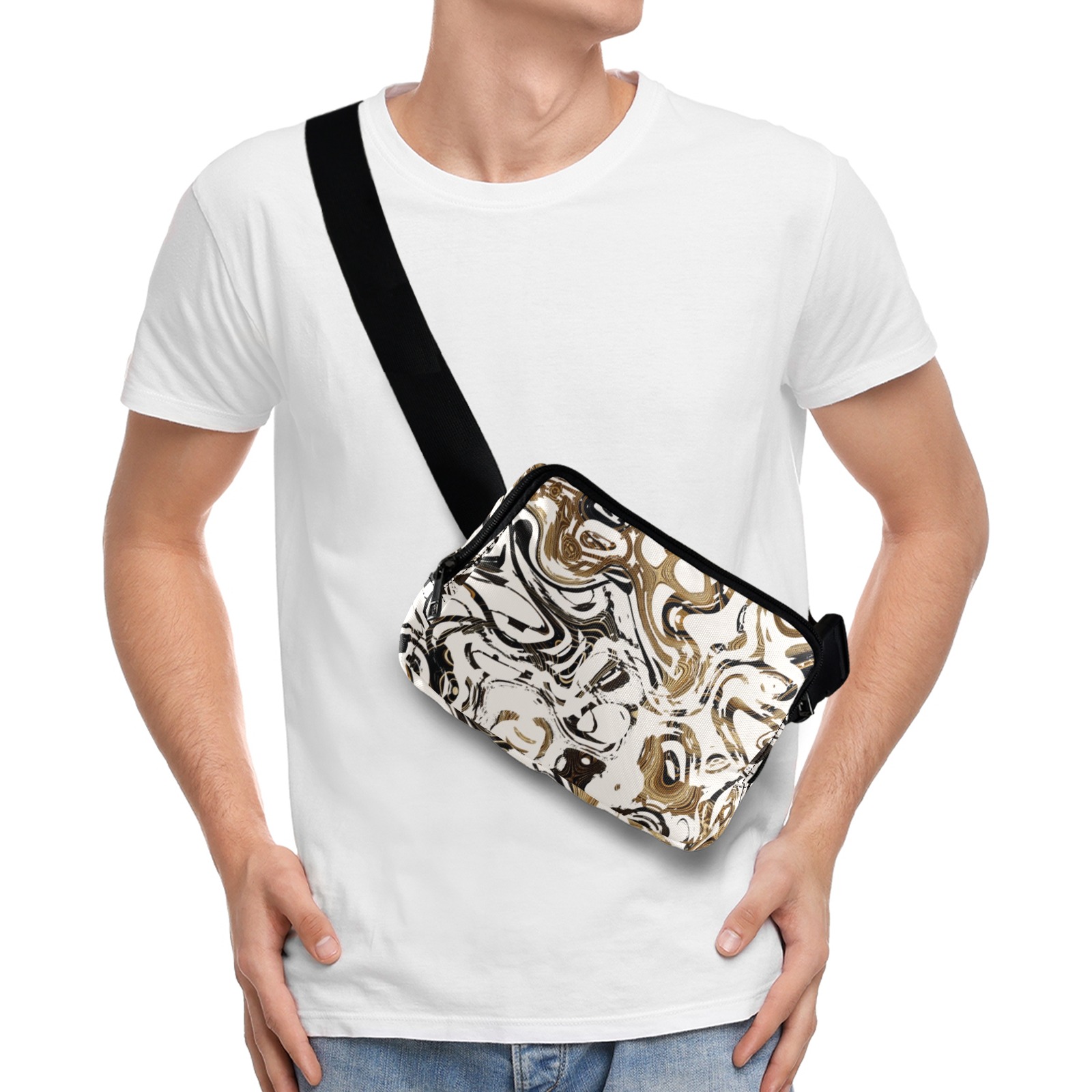 Marble Bronze Belt Bag (Model 1744)