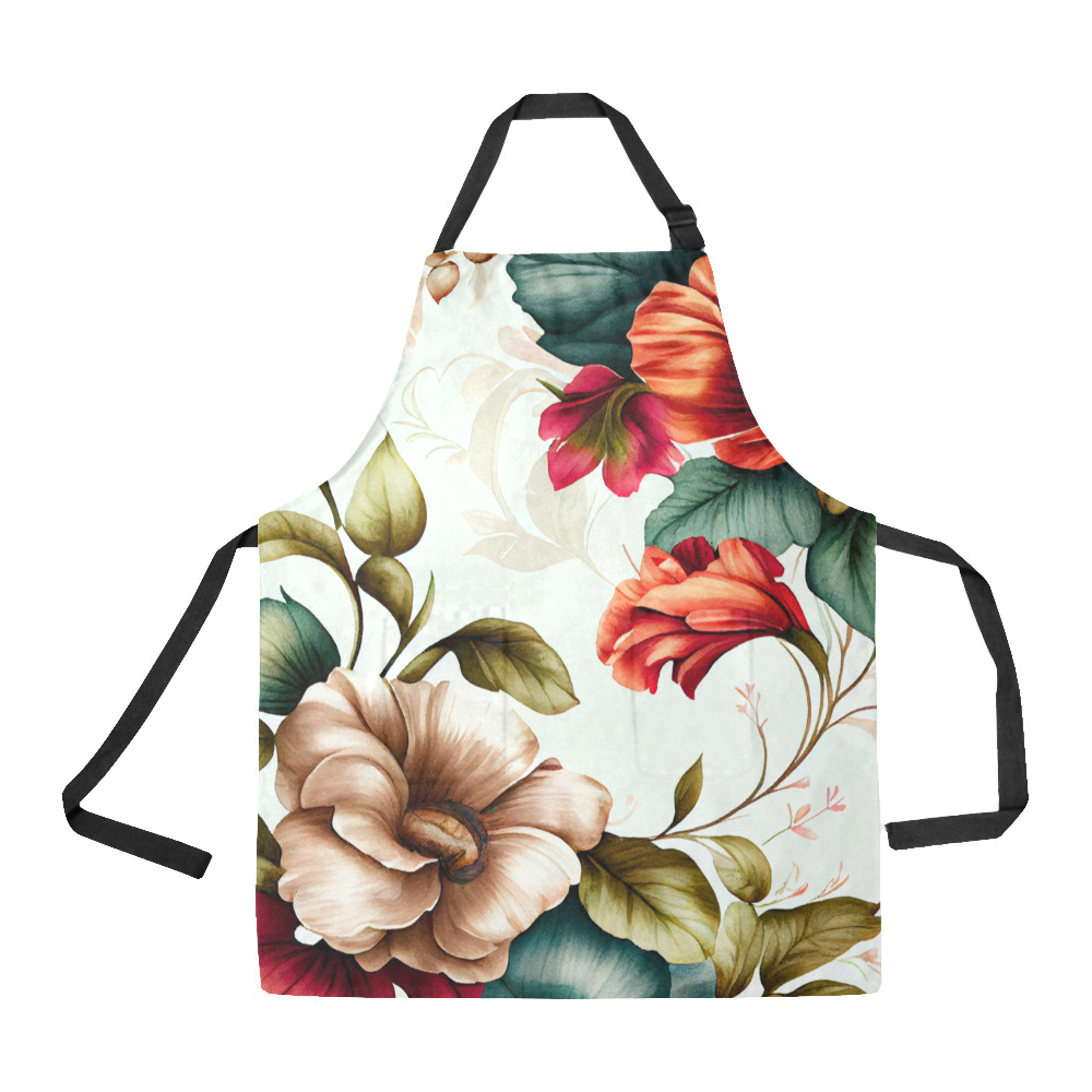 flowers botanic art (4) apron All Over Print Apron