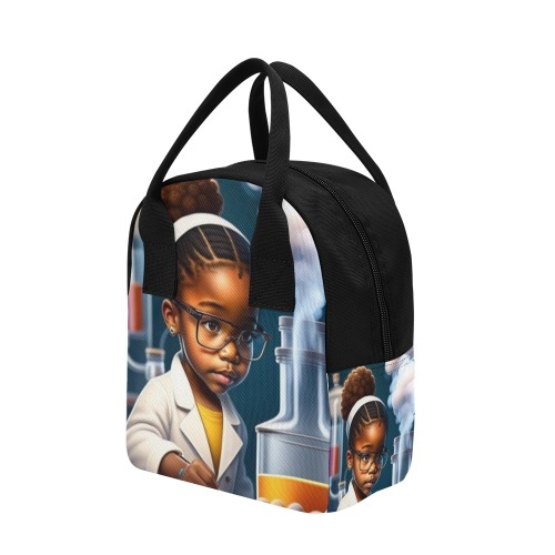 Girl Scientist Lunch Bag Zipper Lunch Bag (Model 1689)