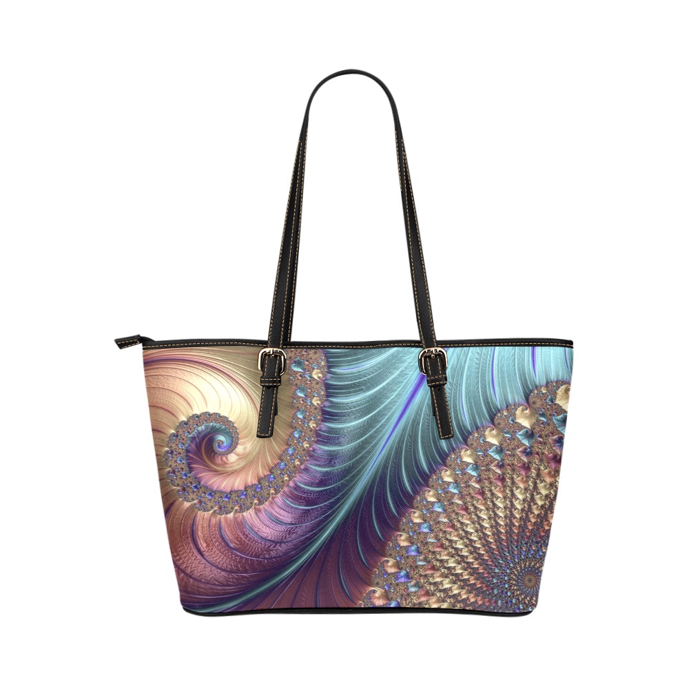hacking the universe 104 Leather Tote Bag/Large (Model 1651)