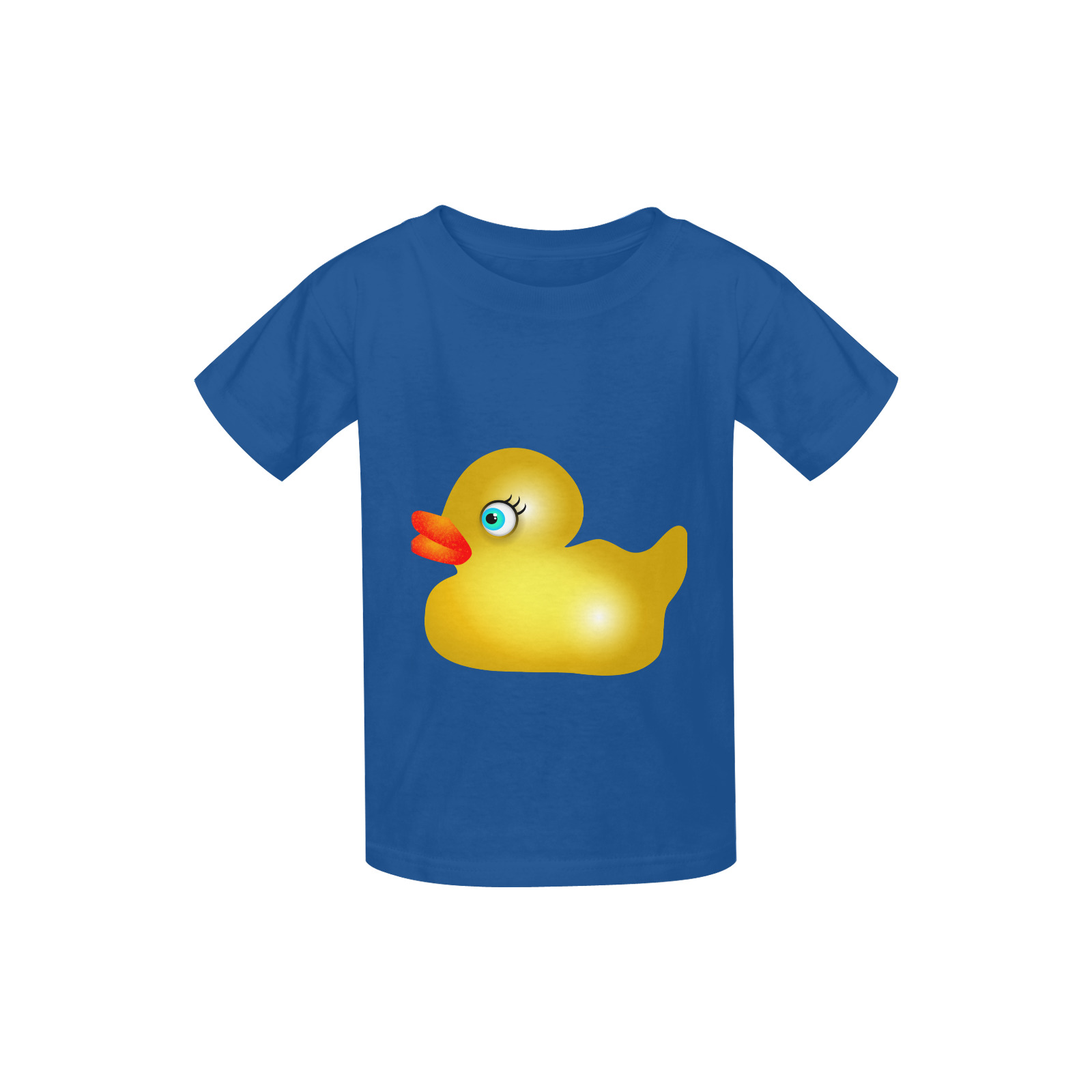 Cute Cartoon Yellow Rubber Duck Kid's  Classic T-shirt (Model T22)