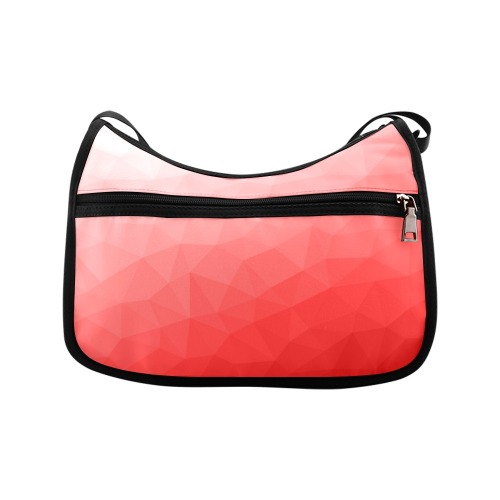 Red gradient geometric mesh pattern Crossbody Bags (Model 1616)
