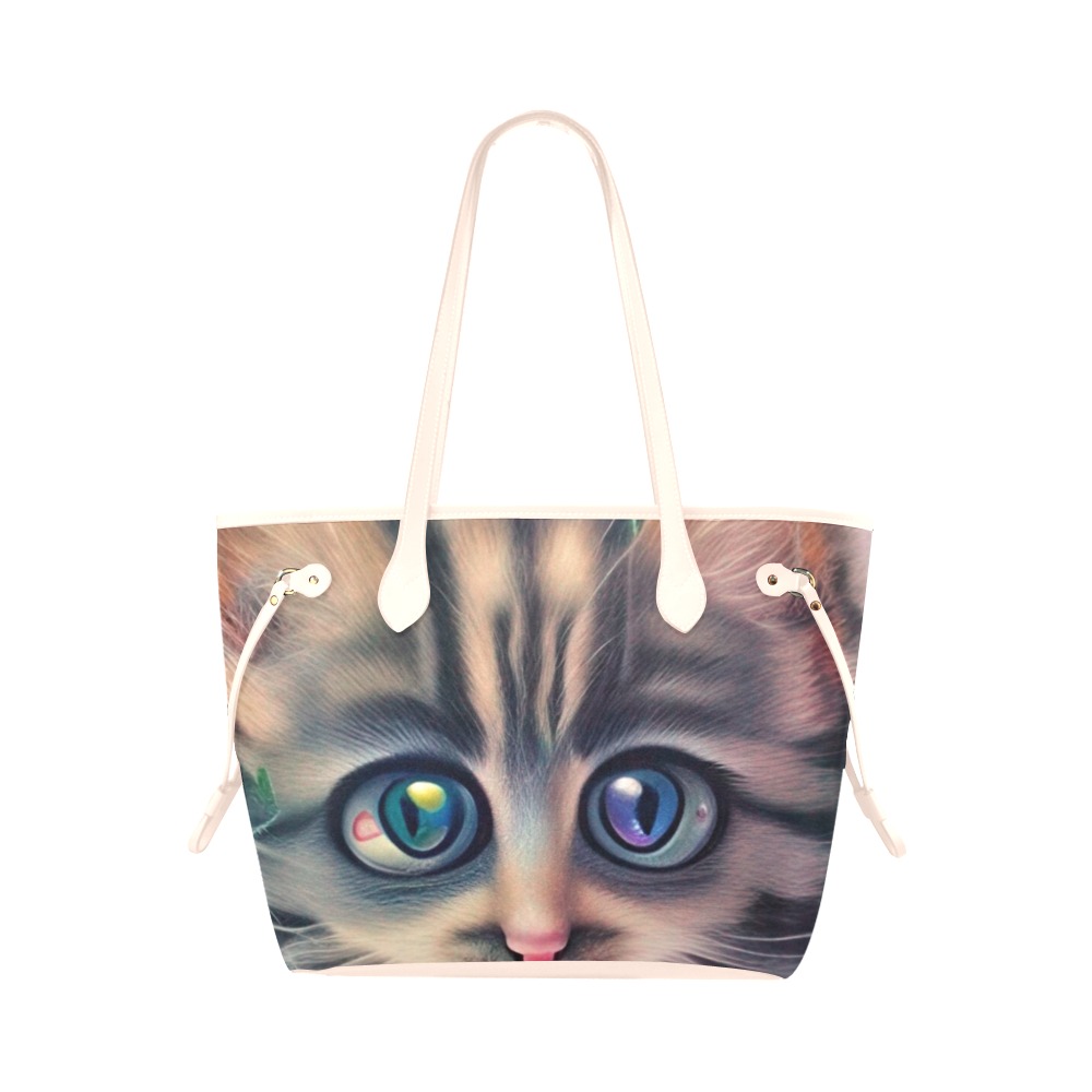 Cute Kittens 3 Clover Canvas Tote Bag (Model 1661)
