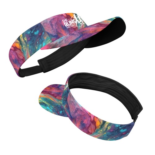 Rainbow Run Visor All Over Print Sports Visor