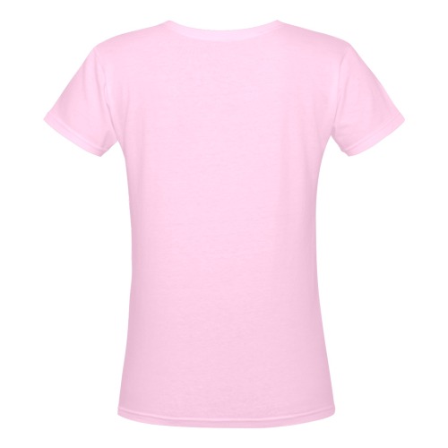 Eat Drink Dance Breakdance Pink Women's Deep V-neck T-shirt (Model T19)