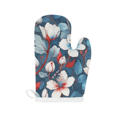 Fabulous Florals 8 Linen Oven Mitt (One Piece)