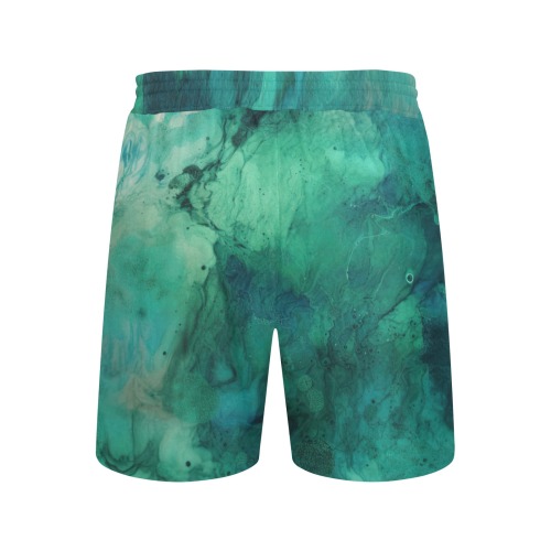 CG_a_green_and_blue_textured_surface_in_the_style_of_fluid_ink__8ea3f316-602e-4f64-bcf8-c283f84ca5b3 Men's Mid-Length Casual Shorts (Model L50)